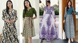 Model Baju Batik Wanita Modern dan Dress Maksi || Atasan Batik,Dress Batik