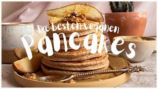 DIE BESTEN VEGANEN PANCAKES ÜBERHAUPT - 4 Zutaten, GESUND, FLUFFIG & ultimativ lecker!