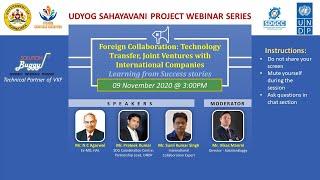 Webinar on 'Foreign Collaboration: Technology Transfer, Joint Ventures with International Companies'