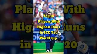 Top 10 Players with Highest Runs in ICC T20 World cup