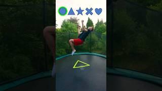 BACKFLIPS into impossible SHAPES ⭐️ #challenge #trampoline #backflip