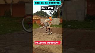 How to do STOPPIE/ Easy STEP  daily practice #shorts #shortsfeed #stoppie #100k