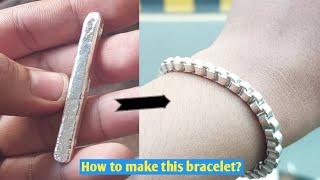 How to make a silver chain bracelet\\Awesome jewelry ideas