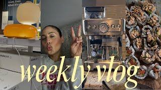 VLOG: getting stuff for an apartment I don't have, IKEA, solo sushi date & new espresso machine