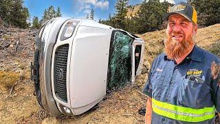 How Do You Walk Away From This... Ford Rolls 4 Times!