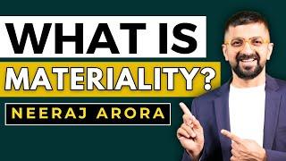 SA 320 | What is Materiality in Auditing? | Materiality क्या है? | Basics of Audit By Neeraj Arora