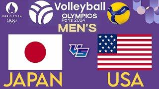 OLYMPIC MEN'S VOLLEYBALL LIVE │ JAPAN vs USA (Livescore)