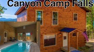 Large Indoor pool Canyon Camp Falls Cabin in The Heart of The Smoky Mountains An APG Property