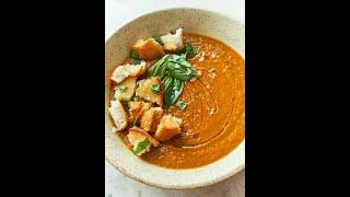 Insanely Easy Roasted Tomato Basil Soup (Just 7 Ingredients) #shorts