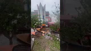 Hurricane Beryl Large Waves Battering Bequia