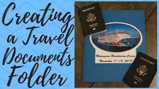 Cruise Tips: Creating a Travel Documents Folder