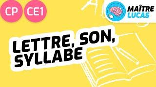 Définitions d'une lettre, d'un son et d'une syllabe CP - CE1 - Cycle 2 - Français : Lecture