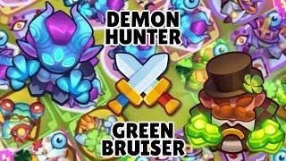 MAX Demon Hunter vs MAX Green Bruiser | PVP | Rush Royale