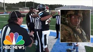 Military Dads Surprise Sons With Homecoming During Football Games