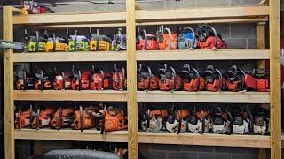 My collection of Chainsaws- Jonsered, Shindaiwa, Husqvarna, Stihl, Poulan, Echo, Redmax, Zenoah