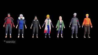 gangnam style【NARUTO MMD】Hashirama Tobirama hiruzen Minato Tsunade Kakashi naruto