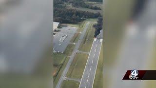 Plane bursts into flames while approaching runway in North Carolina