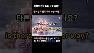 '다른 방법이 있나요?'를 영어로 하면? | No.81 | 영어 쌩초보 탈출 3문장 | 알아두면 수시로 활용하는 유용한 키포인트 자주쓰는 핵심치트키표현 관광기초여행영어 쉬운패턴스킬