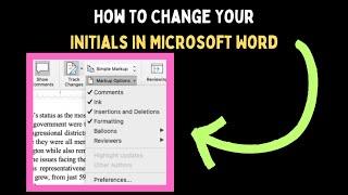How To Change Your Initials In Microsoft Word on Windows 11