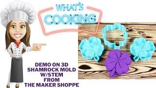 Demo on the 3D Shamrock (has design and stem) Bath Bomb Mold from The Maker Shoppe