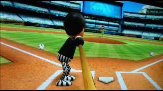 Wii sports training batting practice game play