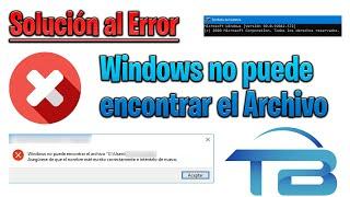 WINDOWS NO PUEDE ENCONTRAR EL ARCHIVO ► Solución para cualquier programa (Office, Word, Steam, ect).