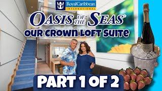 Oasis of the Seas | Crown Loft Suite 1702 Tour Part 1 of 2️