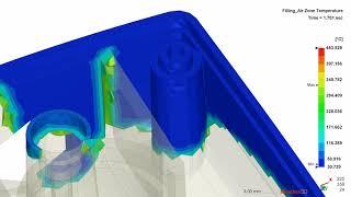 Moldex3D Filling Simulation - Air Trap Prediction