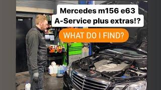 Mercedes w212 e63 AMG, ‘A’ service plus extras!? What do I find during service?