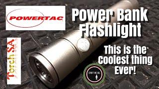 POWERTAC E8 RECHARGEABLE FLASHLIGHT - CREE XP-G2 - 340 LUMENS - USES 1 X 18650