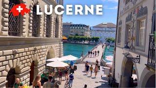  Lucerne - Most Beautiful City in Switzerland  Relaxing Walk 4K