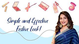 Simple And Effective Festive Make Up Tutorial | Madhuri Dixit Nene