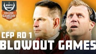 The top reasons first round College Football Playoff blowouts happened  | College GameDay Podcast