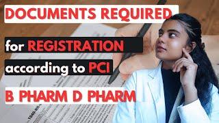Documents Required for Pharmacy Registration according to PCI l B Pharm & D Pharm @drx_aditi