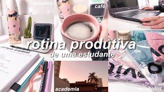 rotina PRODUTIVA de uma ESTUDANTE | dicas de hábitos produtivos para a sua rotina