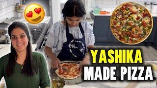 We are trying Homemade healthy pizza | Indian Family in UK 