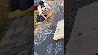 Hand-nailing shingles!  #shorts #roof #roofer #roofing #roofershelper #roofero