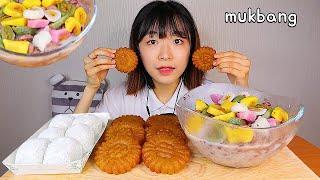 MUKBANG 쫀득 쫀득 찹쌀떡 약과 꿀떡 팥빙수 디저트 먹방  GLUTINOUS TTEOK YAKGWA Dessert asmr だいふくもち 咀嚼音