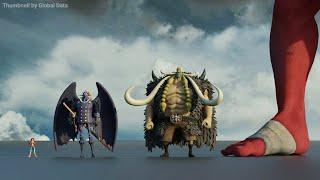 One Piece Monsters Size Comparison | 3d Animation Size comparison