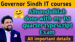 Governorsindh IT courses 1st quarter typescript Test important details #aiplanet #typescript #viral