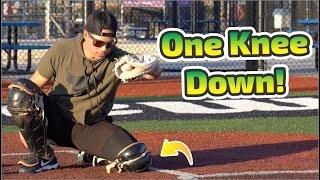 One Knee Down Catching Technique! (AND The Fruit Ninja Catching Drill) ft. Pro Catcher Leo Rojas!