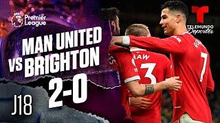 Highlights & Goals | Manchester United vs. Brighton 2-0 | Premier League | Telemundo Deportes