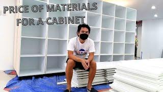(Eng. Subs) Presyo ng MATERYALES ng cabinet (price of materials)