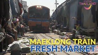 Maeklong Railway Market in Samut Songkhram, Thailand