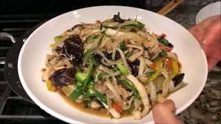 버섯잡채&잡채덮밥[Mushroom Japchae&Japchae with Rice]CalBap#93