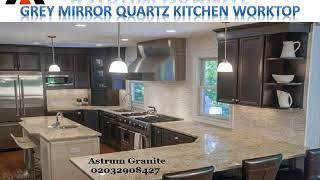 Best Grey Mirror Quartz Kitchen Worktops in London | Call Us 02032908427