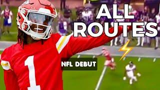 Xavier Worthy Explosive NFL Debut | Every Route Vs Ravens