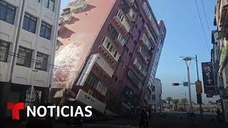 Sismo de 7.2 sacude Taiwan y genera alerta de tsunami en islas del Pacífico | Noticias Telemundo