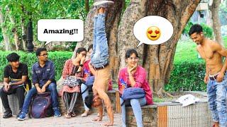 First Impression on Handstand||prank|| Rudy #Handstand #abs