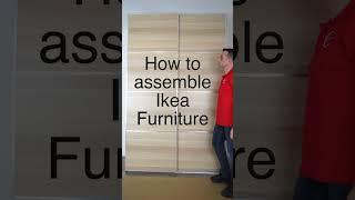 New Ikea PAX wardrobe with sliding doors tutorial. Ikea furniture assembly instructions